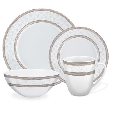 Aaryn-Paul 16 Piece Porcelain China Dinnerware Set - Service for 4