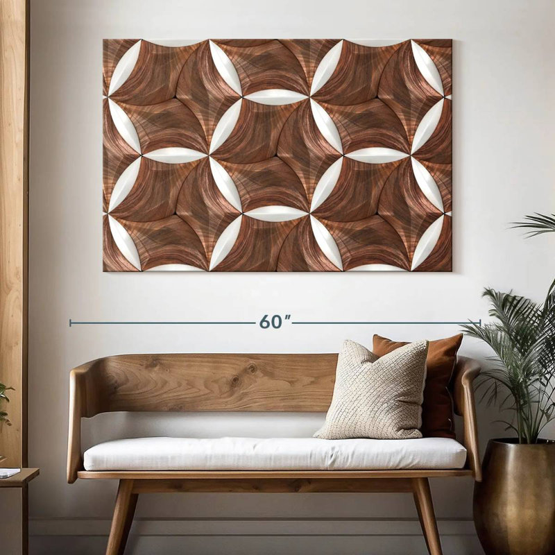 Carreaux géométriques hexagonaux, H 34 po x l 51 po
