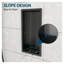 Niche de douche encastrée 13 po x 7 po en acier inoxydable noir avec cadre imperméable