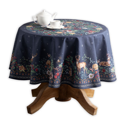 Maison d'Hermine Christmas Joy 100% Cotton Tablecloth - 69" Round