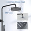 Ensemble de robinet de douche à pluie avec douche à main 8 po noir mat-93547068-93547071