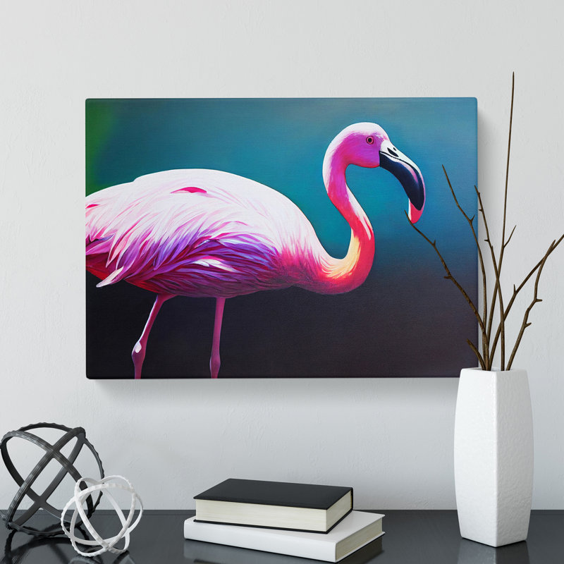 Miraculous Flamingo - Wrapped Canvas, 50cm H x 76cm W x 3cm D