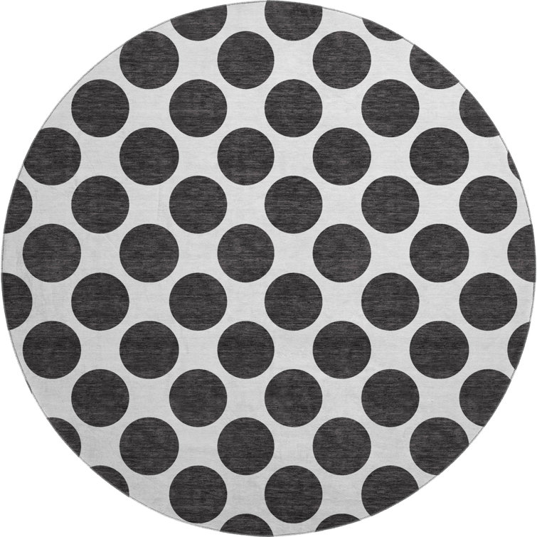 Premium Machine Washable Prisco Black Rug