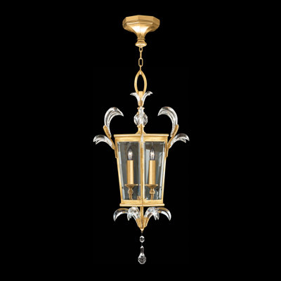 Lustre carré biseauté 22 po