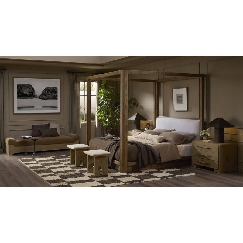 Frederick Canopy Bed-Antwerp Bone-Queen, King