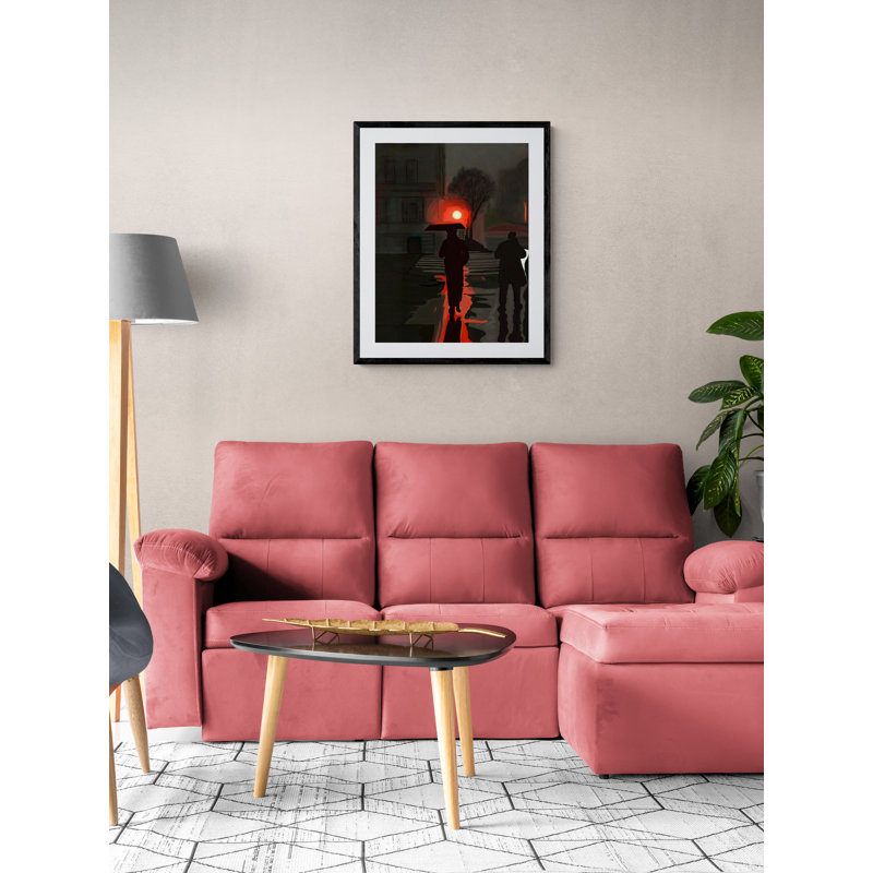 Rain, 6 A.M. Print by Evan Sklar, Black Framed Paper, 31.25" H x 25.25" W