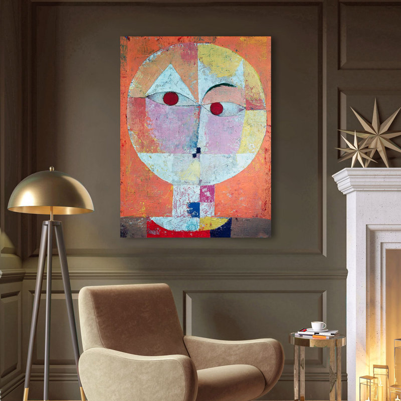 Senecio by Paul Klee - Painting on Canvas, 80cm H x 60cm W x 4cm D
