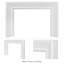 Modern Ember Everly Wood Fireplace Mantel Surround Kit in White | 56" x 42" Opening | 54"-1607769750-1607769747