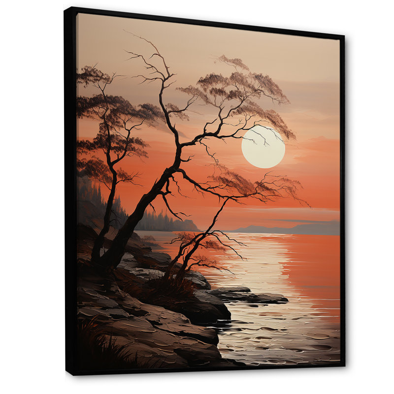 Tenleytown Bold Sunrise Horizon III - impression, H 44 po x l 34 po x P 1,5 po, Cadre flottant noir