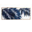"Blue Palms", reproduction d'art sur toile encadrée flottante dorée