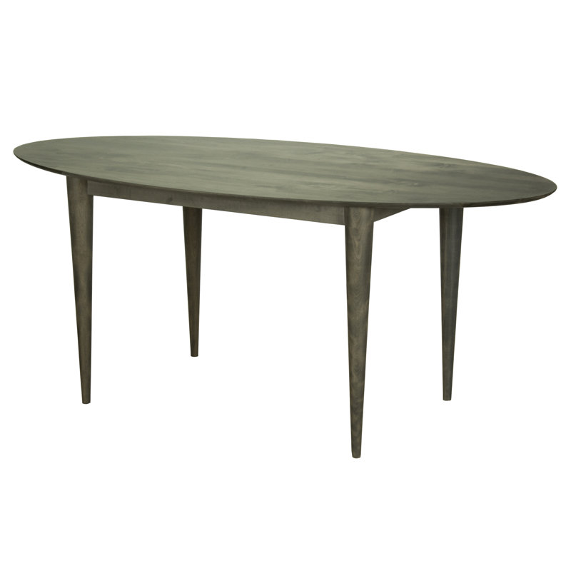 Angelet Maple Oval Solid Wood Dining Table, 29" H x 36" W x 70" D, Shadow