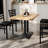 Rectangular Solid Wood Tabletop with Two-Column Dining Height Table Base-2051811144-2051811151