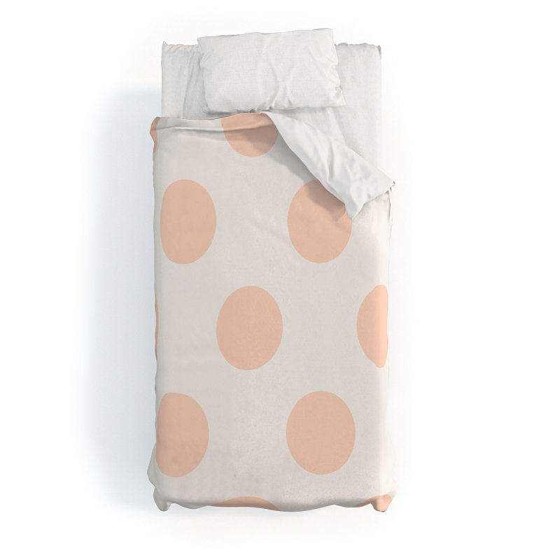 Housse de couette en microfibre, Pêche, Housse de couette simple très longue + 1 taie d'o
