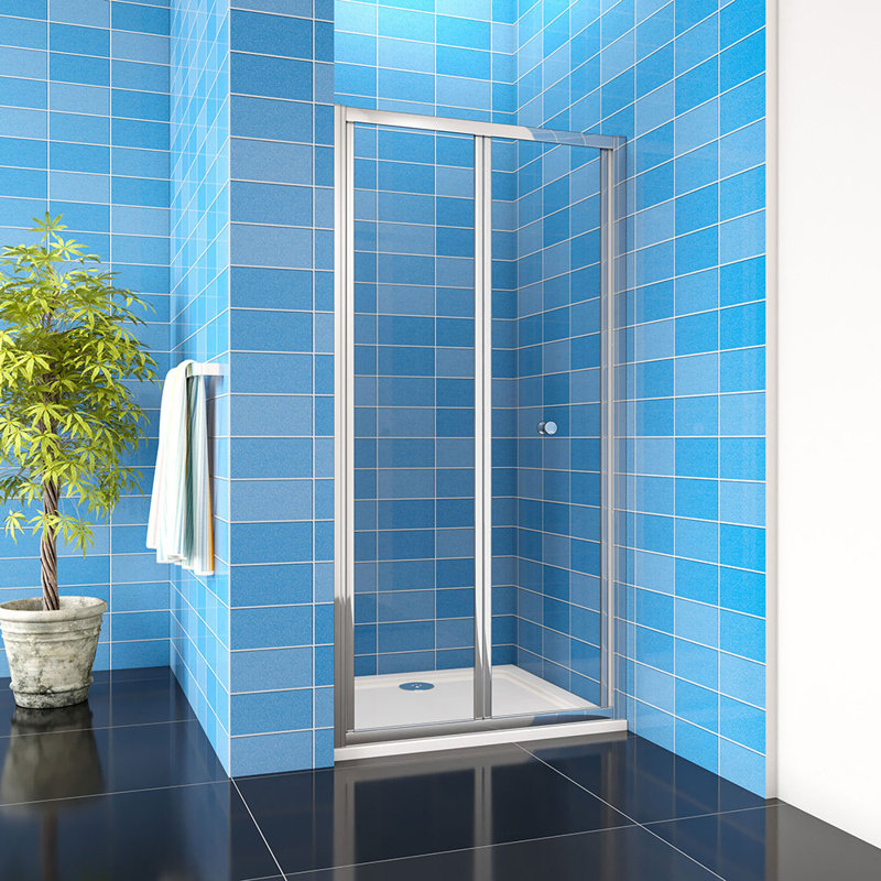 Efstathios 700/760/800/860/900/1000mm Framed Tempered Glass Bi-Fold Shower Door 1850H, 700cm