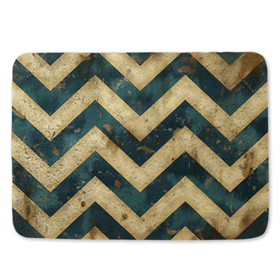 Tapis de bain à motif de chevrons