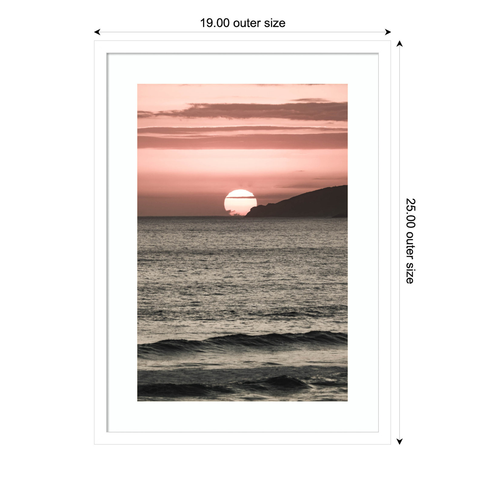 Daisey "Melting Skies" Print, White, 25" H x 19" W