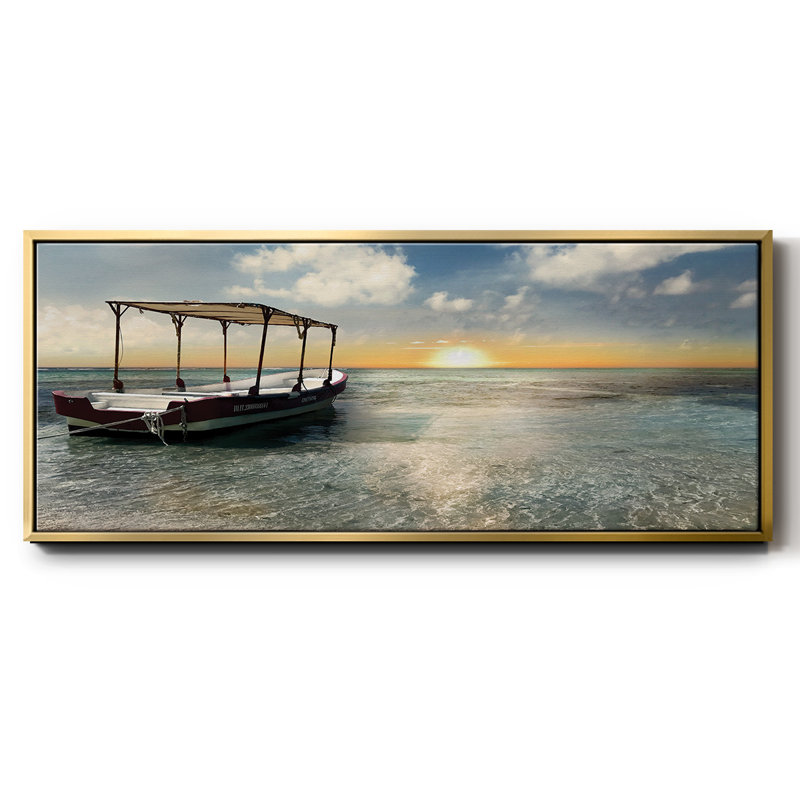 Costa Maya Sunset - toile encadrée 19354WC, H 8 po x l 20 po x P 1,5 po, Or