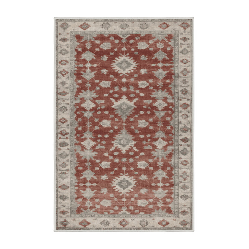 Tapis beige surteint lavable à la machine, Rectangle 4pi x 6 pi