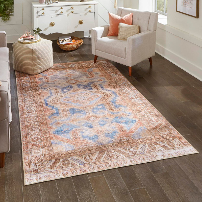 Bernabe Chenille Geometric Indoor Rug, Rectangle 5' x 8'
