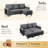 L Shaped Sectional Couch with Storage Chaise, USB Charging Ports & 2 Built-in Shelves-910913699