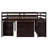 Low Study Loft Bed With Cabinet ,Shelves And Rolling Portable Desk ,Multiple Functions Bed-192378127