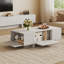 Table basse cannelée l 50,8 po avec rangement, table rectangulaire moderne pour le salon, la chambre à coucher et le bureau personnel-2026336365