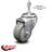 3 Inch Gray Polyurethane Wheel Swivel 3/8 Inch Threaded Stem Caster SCC