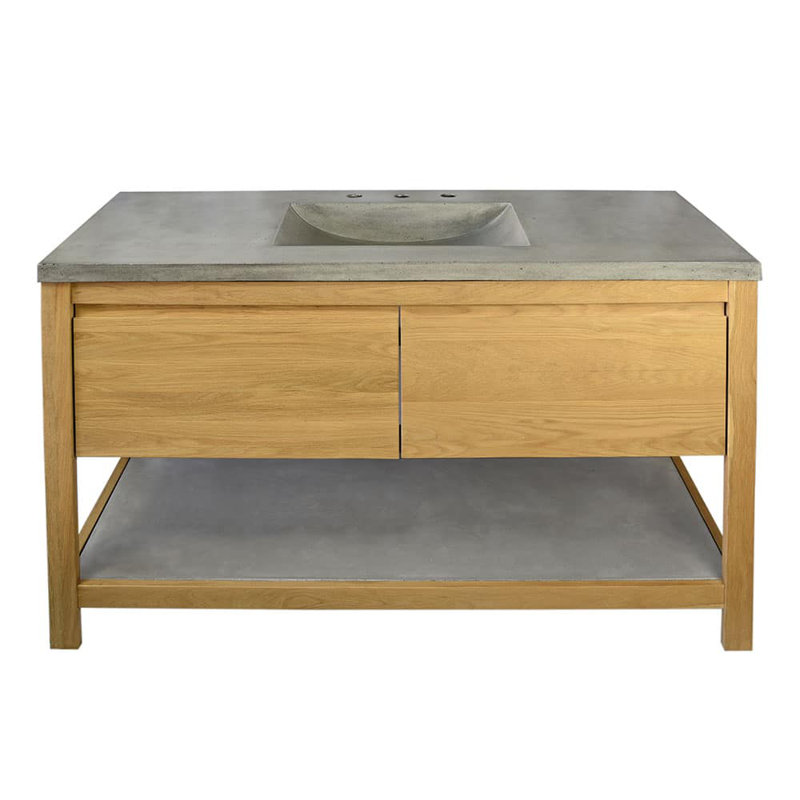 Solace 49" Single Bathroom Vanity Set, Sunrise Oak, Ash