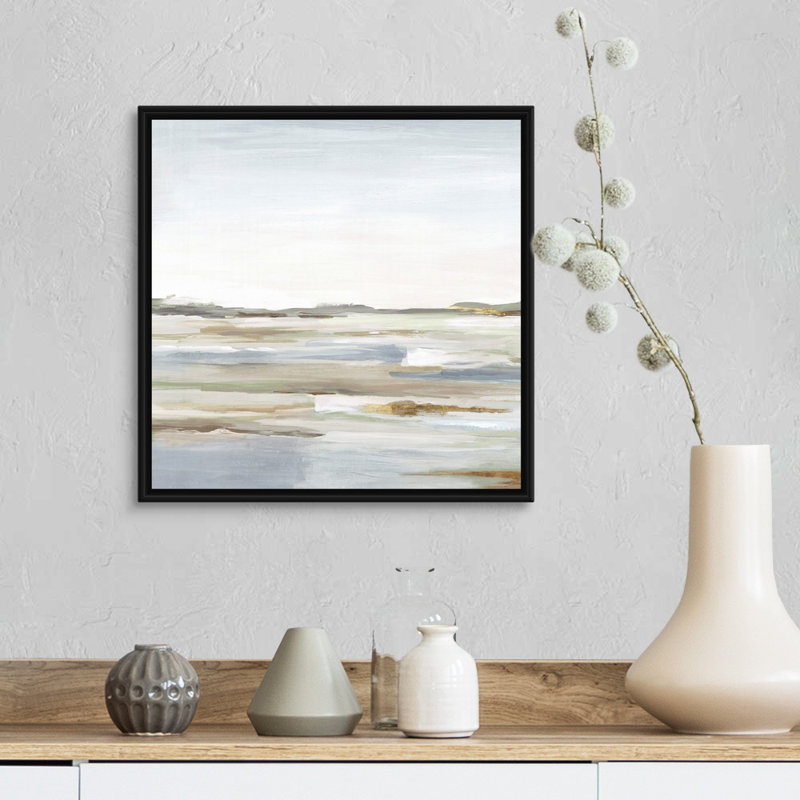 «Vastness II» par Eva Watts - reproduction d'art, H 18 po x l 18 po, Toile avec cadre photo, Noir