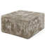 Pouf cube modulaire en velours côtelé à rayures carrées, 79,4 x 79,4 x 41,9 cm, revêtement en mousse, brun, 1 pièce-1628267462