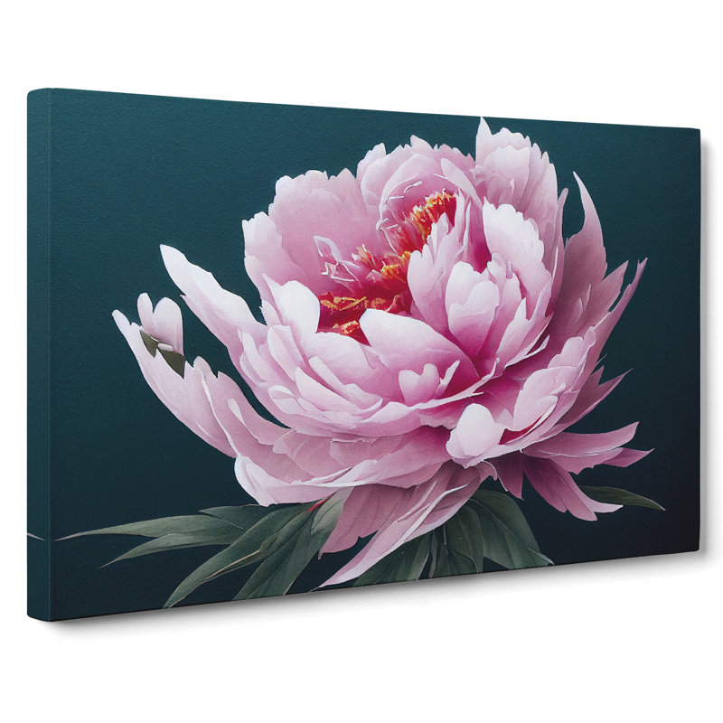 Marvellous Peony Flower - Wrapped Canvas, 50cm H x 76cm W x 3cm D