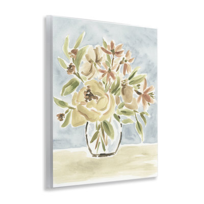 Muted Bungalow Bouquet Wall Plaque Art, design by June Erica Vess