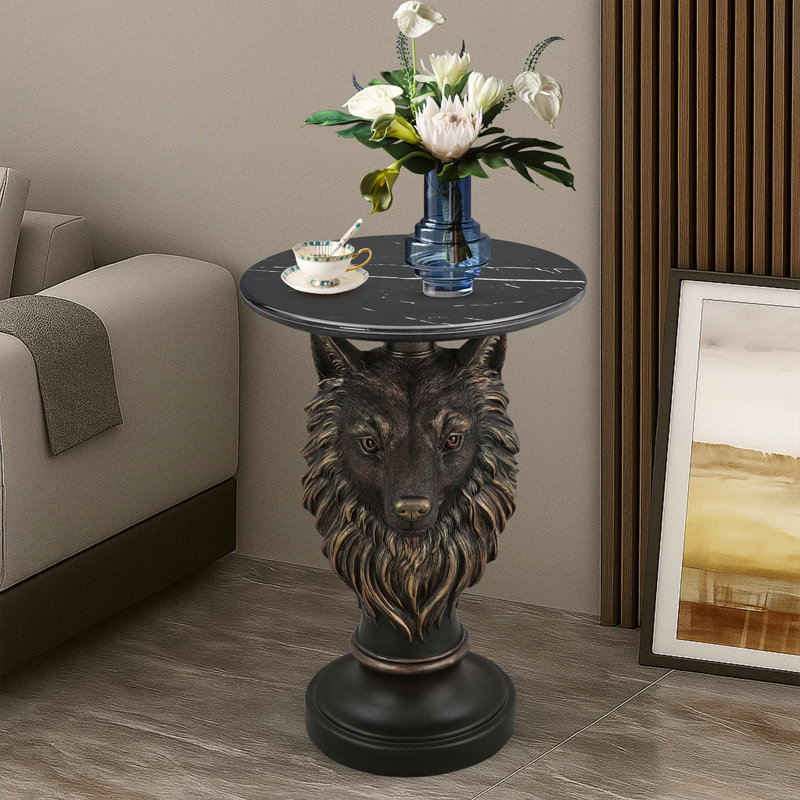 Table d'appoint tête de loup