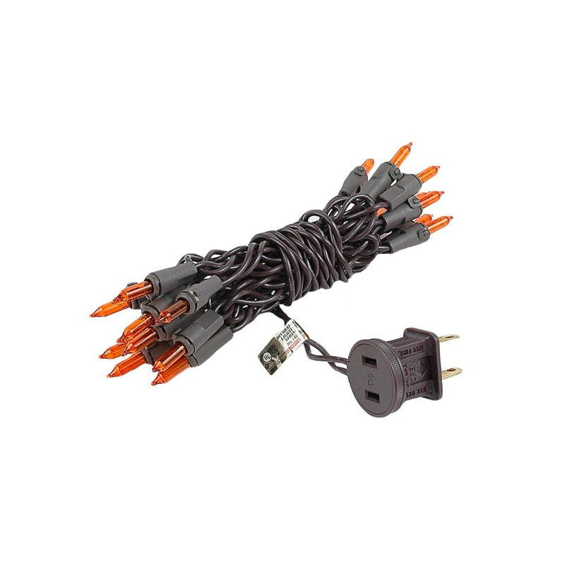 Mini-chaîne 20 ampoules pour l’extérieur 8,5' Pitman, ambre, Brun