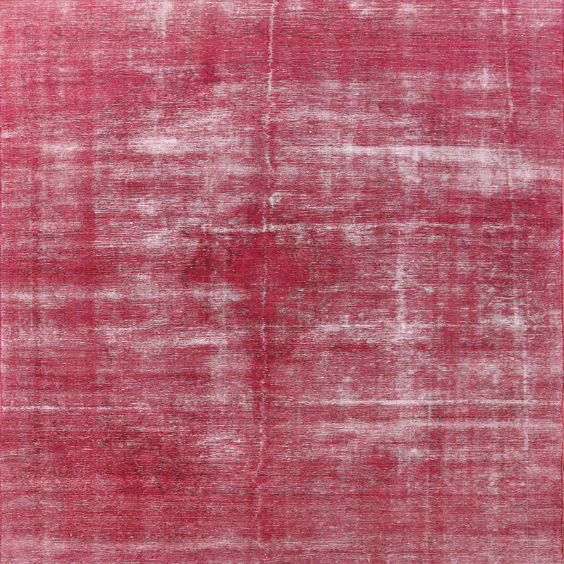 Tapis à motif oriental rose, Carré 8 pi