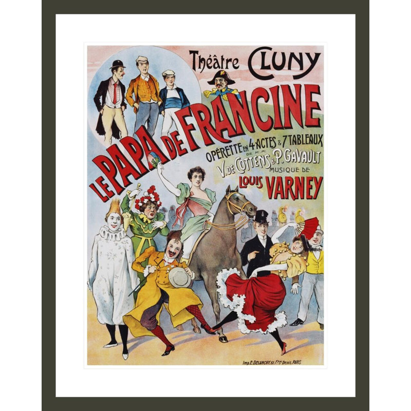 Affiche «Le Papa de Francine» par Inconnu, impression giclée encadrée, H 29,48 po x l 23,5 po