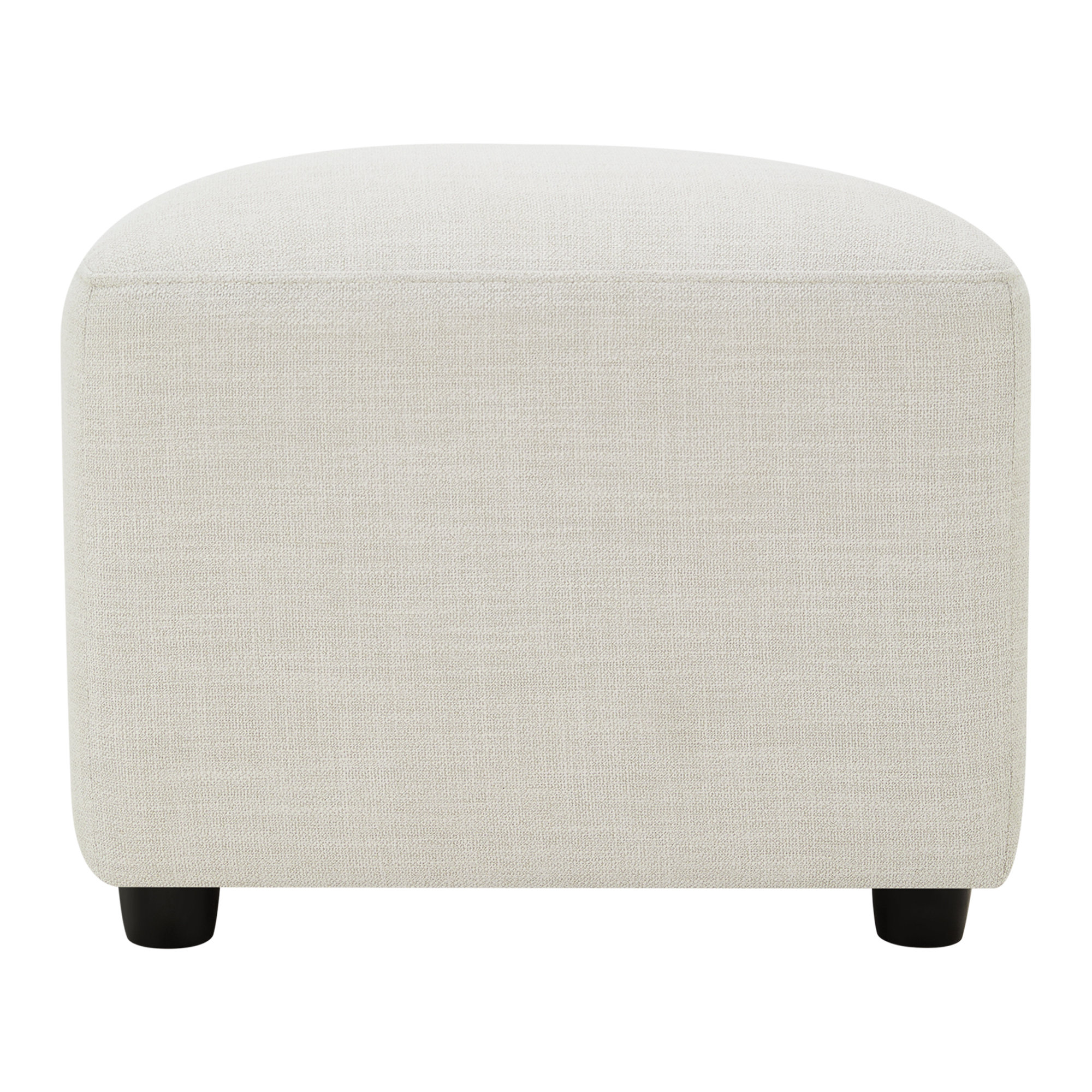Stassi Upholstered Ottoman, Effie Linen Performance Linen