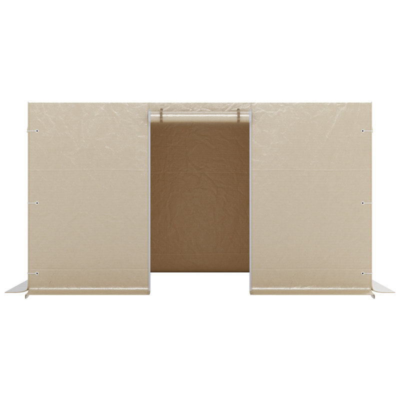 Parois latérales à 4 panneaux pour tonnelles de 3 x 3,6 m, en polyéthylène durable avec fenêtres en maille, bâche extérieure résistante aux intempéries, structure de tonnelle non incluse.