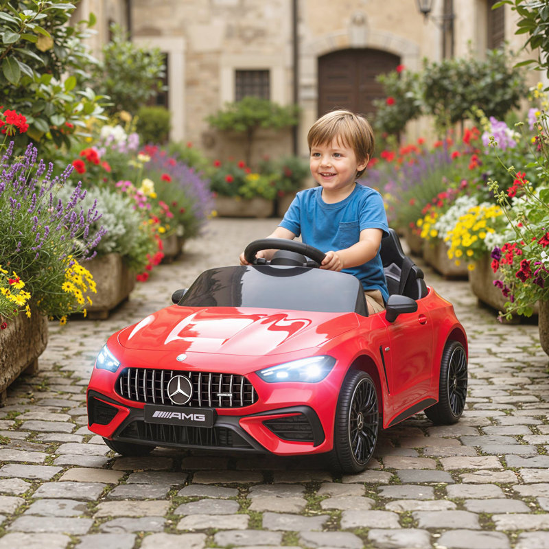 AIYAPLAY Licensed Mercedes AMG CLE 53 Kids Electric Car 12V for 3-6 , Red