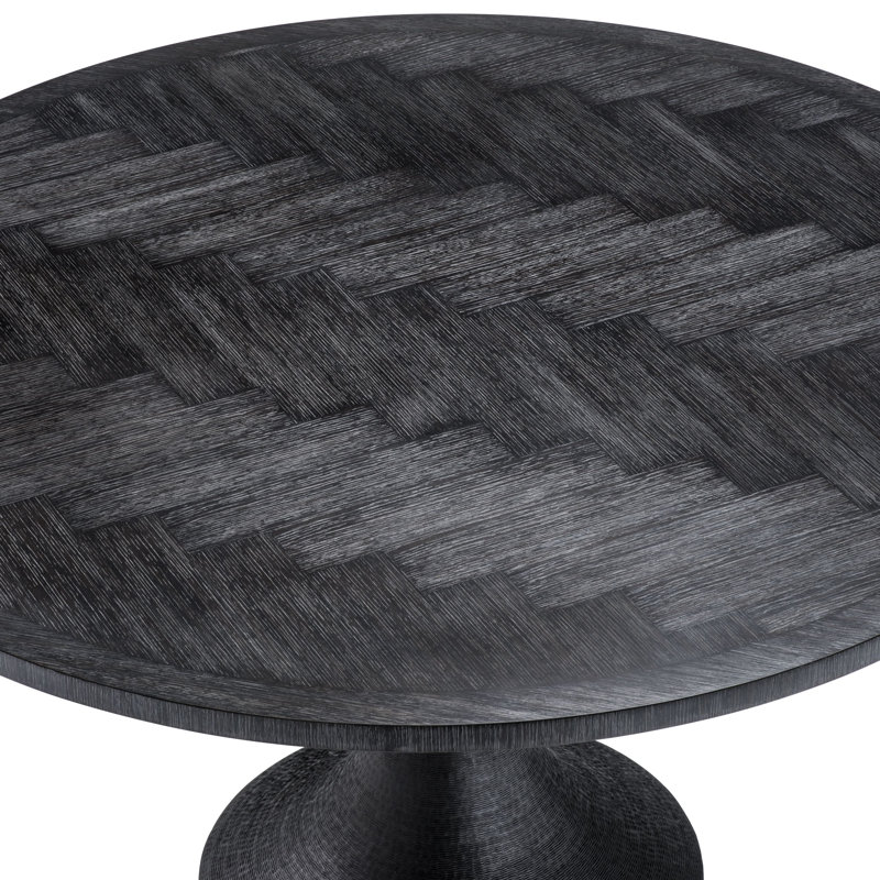 Melchior Round Dining Table, Charcoal