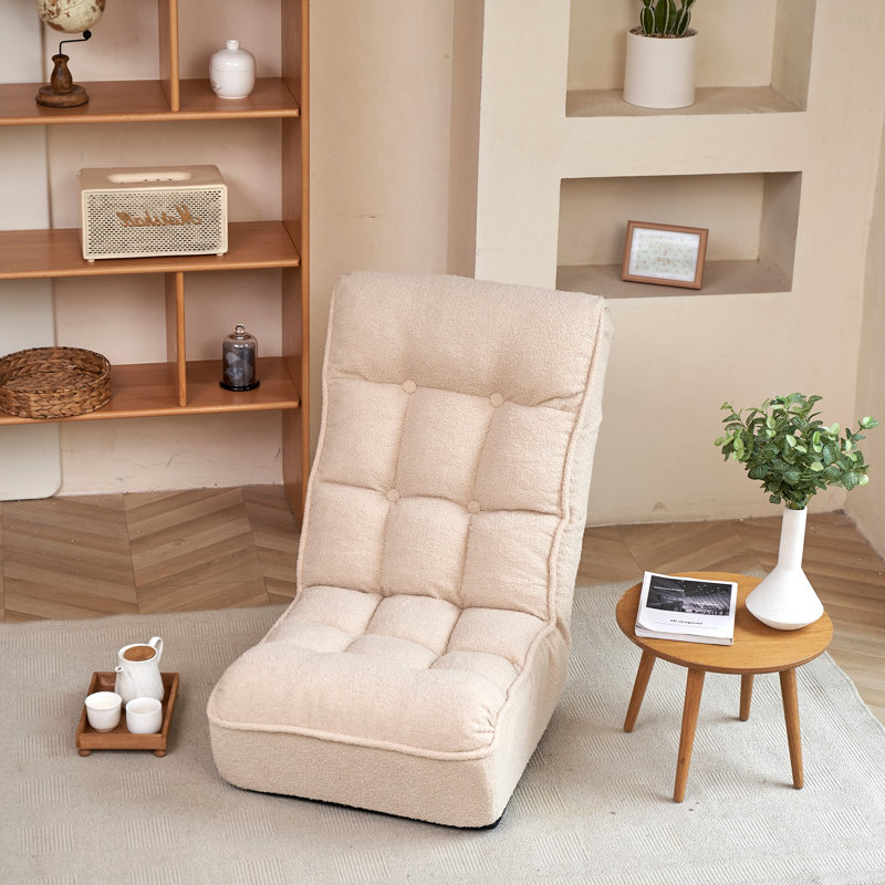 Canapé simple inclinable Fauteuil japonais Tatami, Blanc