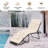 2 Pcs 73" Lounge Chaise Cushion Padded Recliner Cushion Indoor Outdoor-86545208-86545204