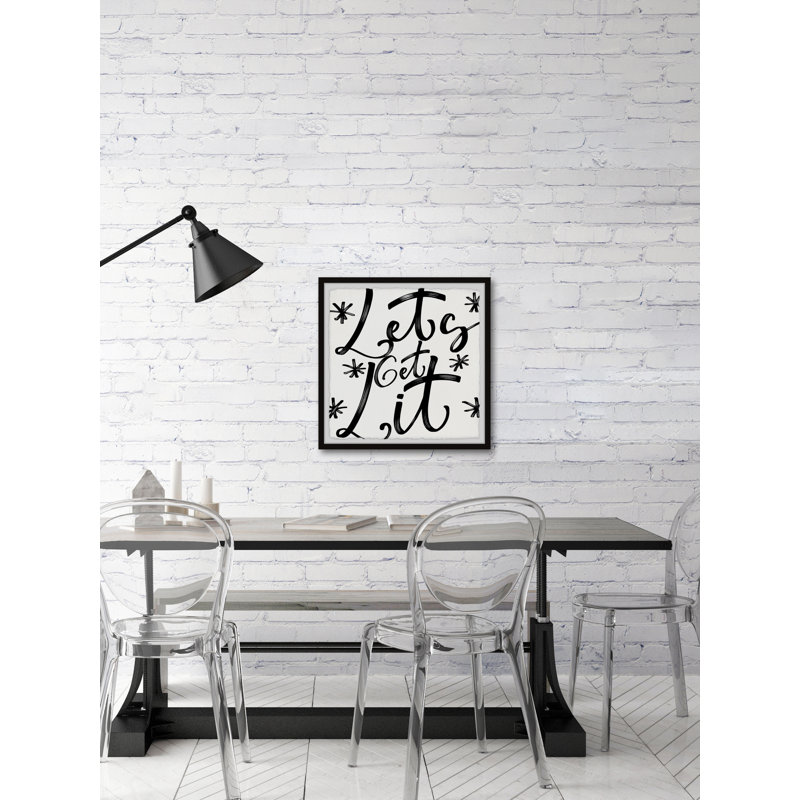 Let's Get Lit - Single Picture Frame Print, 61cm H x 61cm W x 3.81cm D