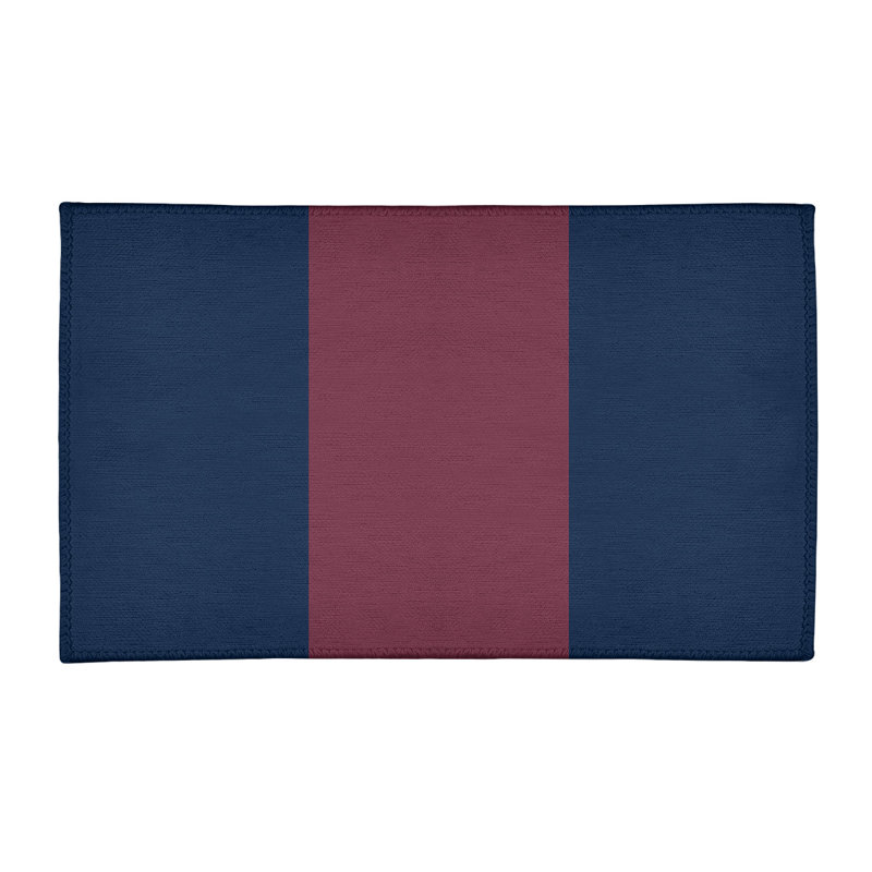 Tapis bleu marine/vin rayé, Rectangle 3 pi x 5 pi