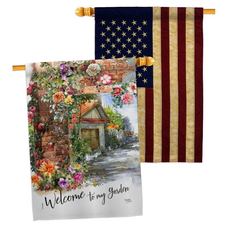Double Sided 40'' H x 28'' W Polyester House Flag
