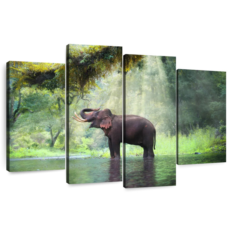 Brampt Elephant In The Forest, 42" H x 68" W