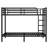 Heavy-duty Full XL Over Full XL Metal Bunk Bed For Adults & Teens, Space-saving Frame With Noise-reduction & Under-bed Storage, Black