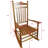 Rocking Chair For Patio Spaces, Balcony Porch Ideal, Solid Hardwood, Spacious Wide Seat & Armrest, Robust Slatted Back, Easy Assembly, 280lbs Weight Capacity, Oak Adult Outdoor Areas, Suitable,-294927555