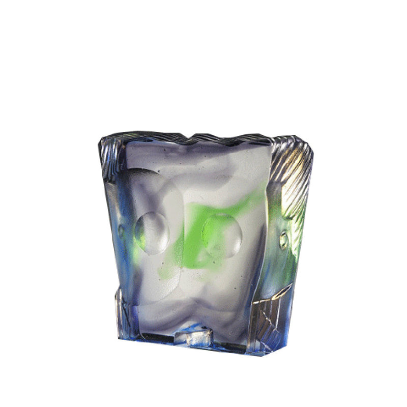 Crystal Paperweight, "Tiny Crewcut" (Love & Romance)