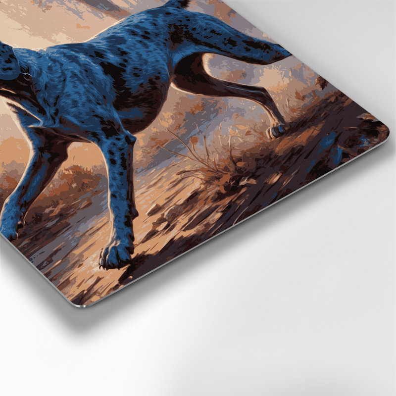Chiens Bluetick Coonhound, art mural en métal noir, H 16 po x l 16 po